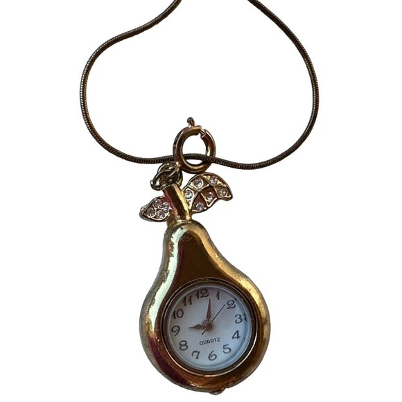 ULTA Beauty Brand Gold Pear Pendant Watch and Bracelet Set (NOT TESTED) - Picture 3 of 16